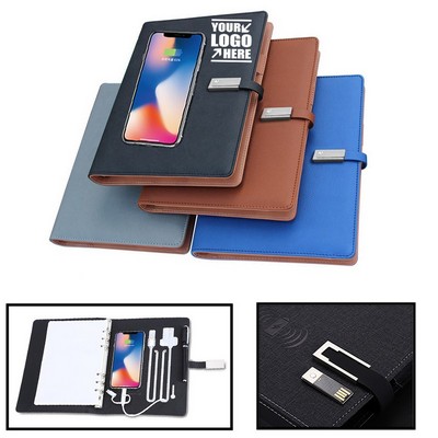 8000Mah Charging Journal Notebooks & 16G Flash Drive