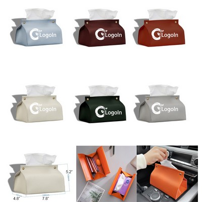 PU Foldable Tissue Box Cover Holder