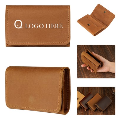 First Layer Cowhide Business Card Wallet