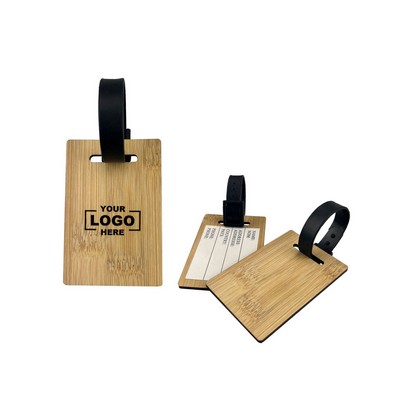 Eco-Friendly Bamboo Luggage Tag