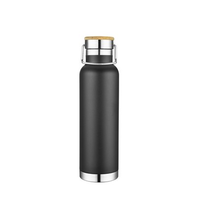 Endura 22 oz Black Stainless Steel Bottle