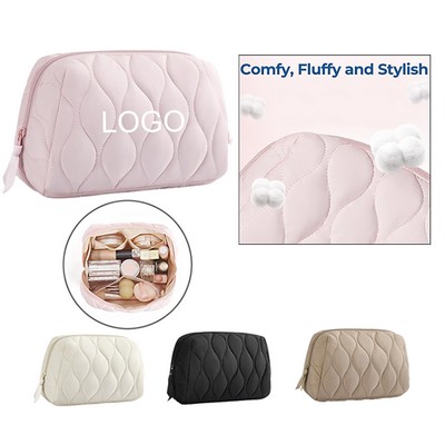 Quilted Waterproof Travel Makeup Organizer