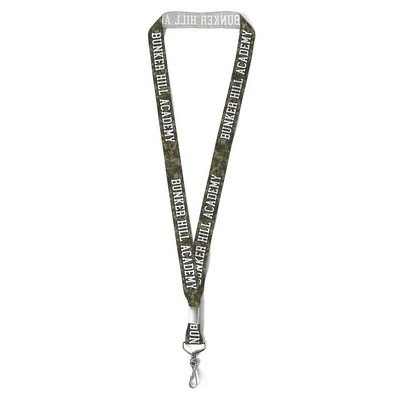 7/8" Bridal Satin Ribbon Lanyard - Sublimation (7/8" x 22")