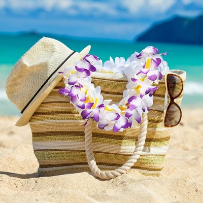 50-Piece Colorful Hawaiian Lei Garland Set for Tropical Party Decor