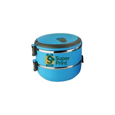 3-layer Round Stainless Steel Insulated Lunch Box