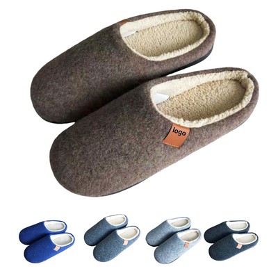 Cozy Warm Cotton Plush Winter Home Slippers