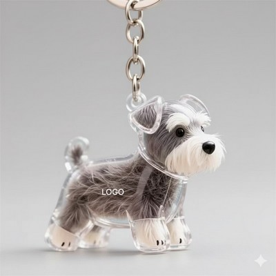 Acrylic Pet Hair Storage Box Keychain Dustproof Cover