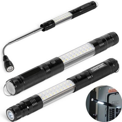 Telescopic Magnetic COB LED Flashlight w/ Sidelight