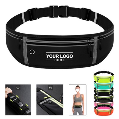 Slim Running Belt with Zippered Pocket