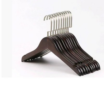 Wooden Clothes Hanger with Metal Hook
