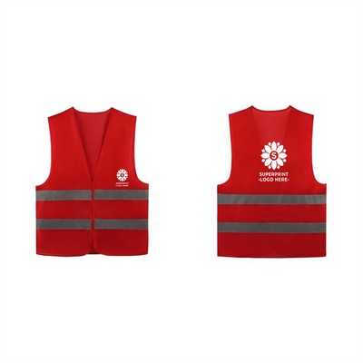 Red Adult Safety Reflective Vest