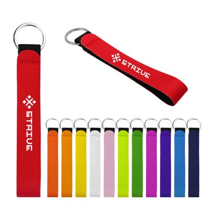Full Color Float Neoprene Wristlet Keychain Strap 5"x0.8"