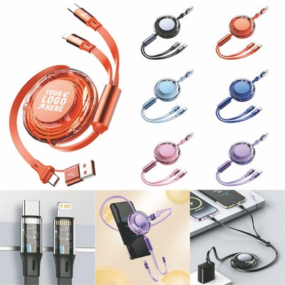 Retractable 2-in-2 Fast Charge Cable