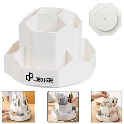 Rotating Large-Capacity Pen Holder Desk Organizer