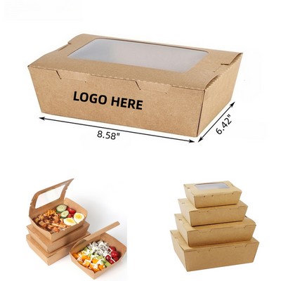 70oz Large Disposable Kraft Food Boxes