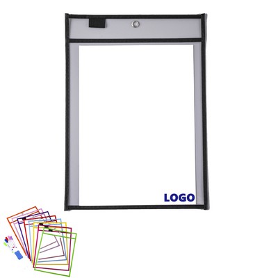 Oversized Dry Erase Pockets Reusable Plastic Sleeves
