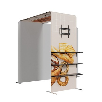 6.5'w x 8'h L-shaped Display with TV Bracket