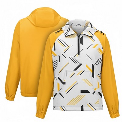 Custom Quarter-Zip Hooded Anorak Jacket