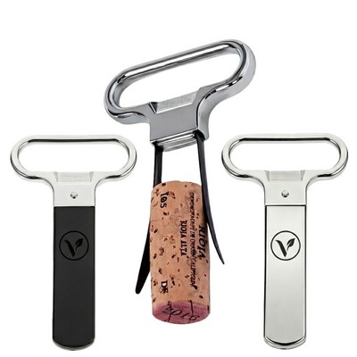 Zinc Alloy Two Prong Cork Puller And Bottle Opener