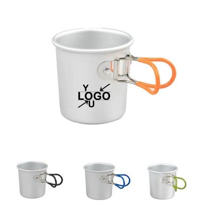 Aluminum Cup with Foldable Handle