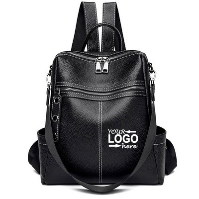 Elegant Leather Women's Backpack