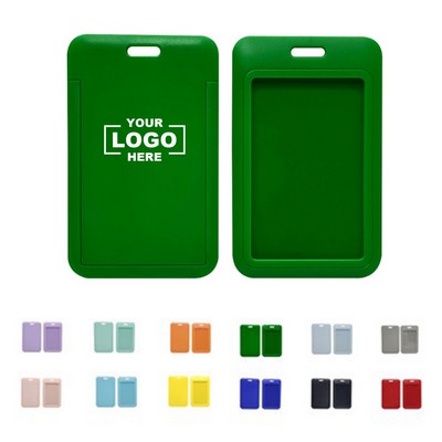 Durable Vertical Plastic ID Badge Holder Case