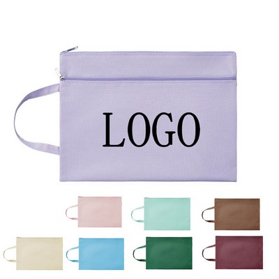 MOQ50 A4 Multi-Purpose Water-Resistant Zip File Bag