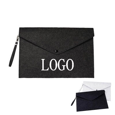 A4 Premium Felt Document Envelope Holder with Lanyard
