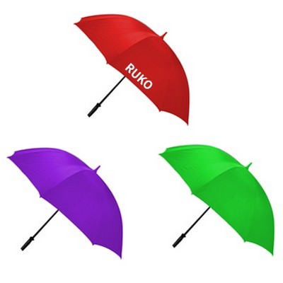 62" Arc Fiberglass Shaft Windproof Golf Umbrella with Grip Handle