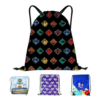Full Color Dye Sublimated Drawstring Backpack