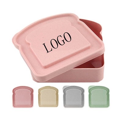 Wheat Straw Portable Bento Box Toast Sandwich Container