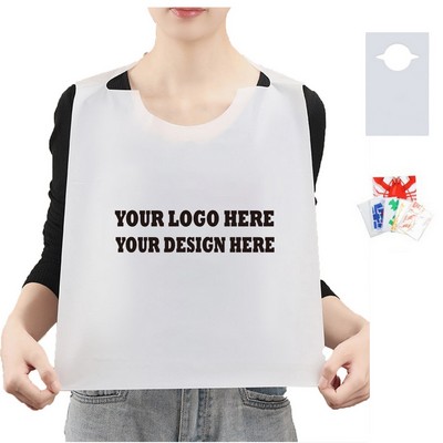 Disposable Plastic Crawfish Bibs BBQ Apron