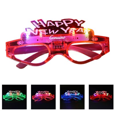 Happy New Year Flashing LED Eyeglasses