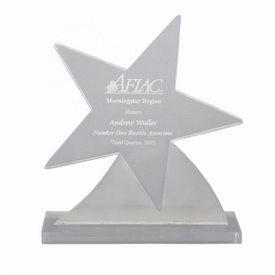 7" Acrylic Star Award on Acrylic Rectangle Base