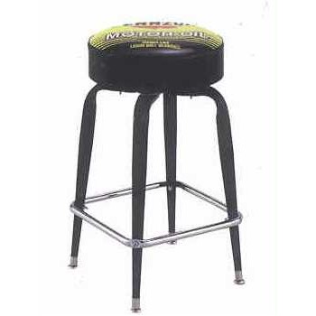 Black Frame Bar Stool w/Seat Logo