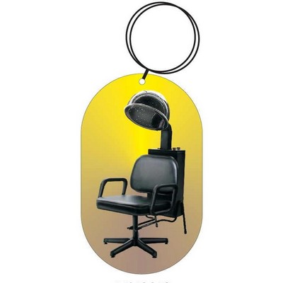Hair Dryer Chair Keychain w/Mirror Back (4 Square Inch)