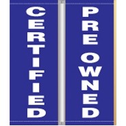 16 Oz. Nylon Pole Banner Set - Certified Pre-Owned (3'x8')