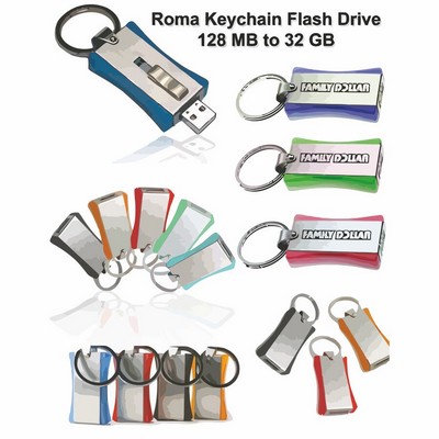 Roma Keychain Flash Drive - 256 MB Memory