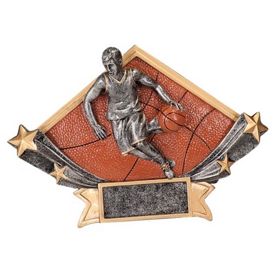 Male Basketball Diamond Star Trophy (4¼"x6¼")