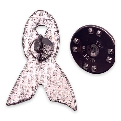 White Lung Cancer Awareness Ribbon
