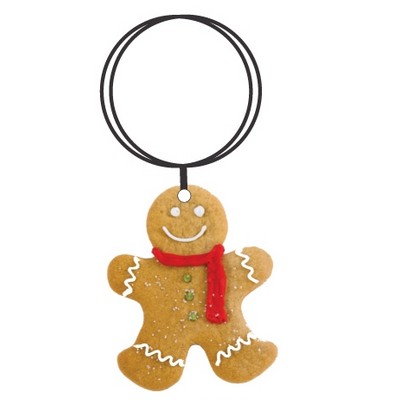 Gingerbread Man Gift Shop Key Chain w/Clear Mirrored Back (10 Square Inch)