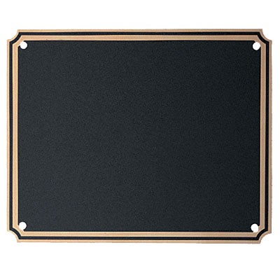 Brass Screened Plate w/Notched Corners & 2 Holes (4" x 5")