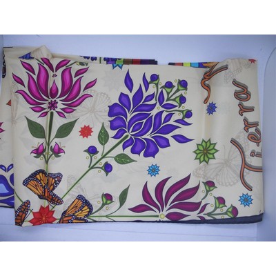 Polyester Digital printed custom logo scarves 15 x 44"