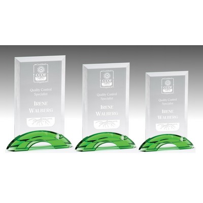 Morelia Emerald Green Optic Crystal Award (6¼"x 8¾")