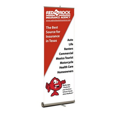 Roll-Star Retractable Banner Replacement Graphic, Fabric 33" x 80"