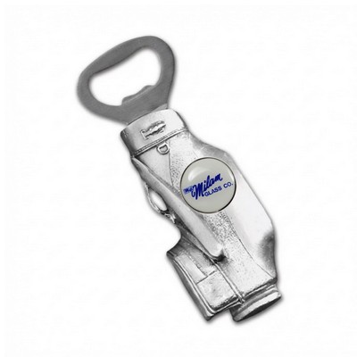 Golf Bag Bottle Opener w/ 3/4" ColorQuick Insert