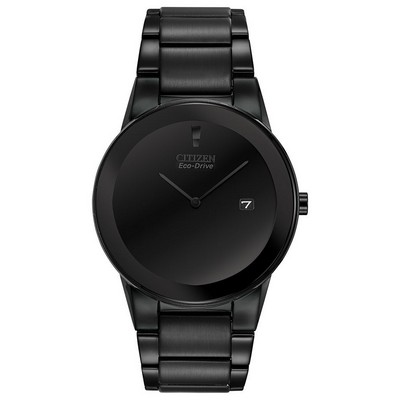 Citizen® Men's Axiom Collection Eco-Drive Black Stainless Steel Watch W/ Black Dial
