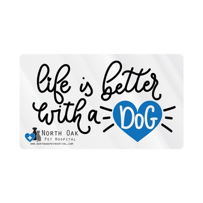 Rectangle Sticker | Round Corners | 2 3/4" x 4 3/4" | Clear Static | Static Face | Screen