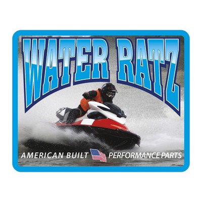 Rectangle Sticker | Round Corners | 4" x 5" | White Static | Static Back | Digital