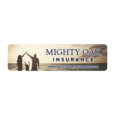 Rectangle Sticker | Round Corners | 1" x 3 3/4"| White Static | Static Back | Digital